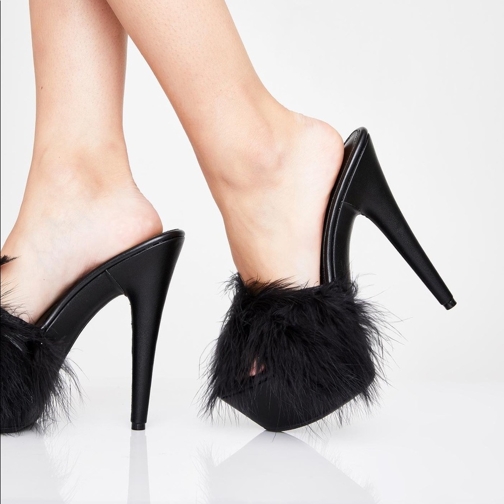 Current mood sinful money hunny marabou heels